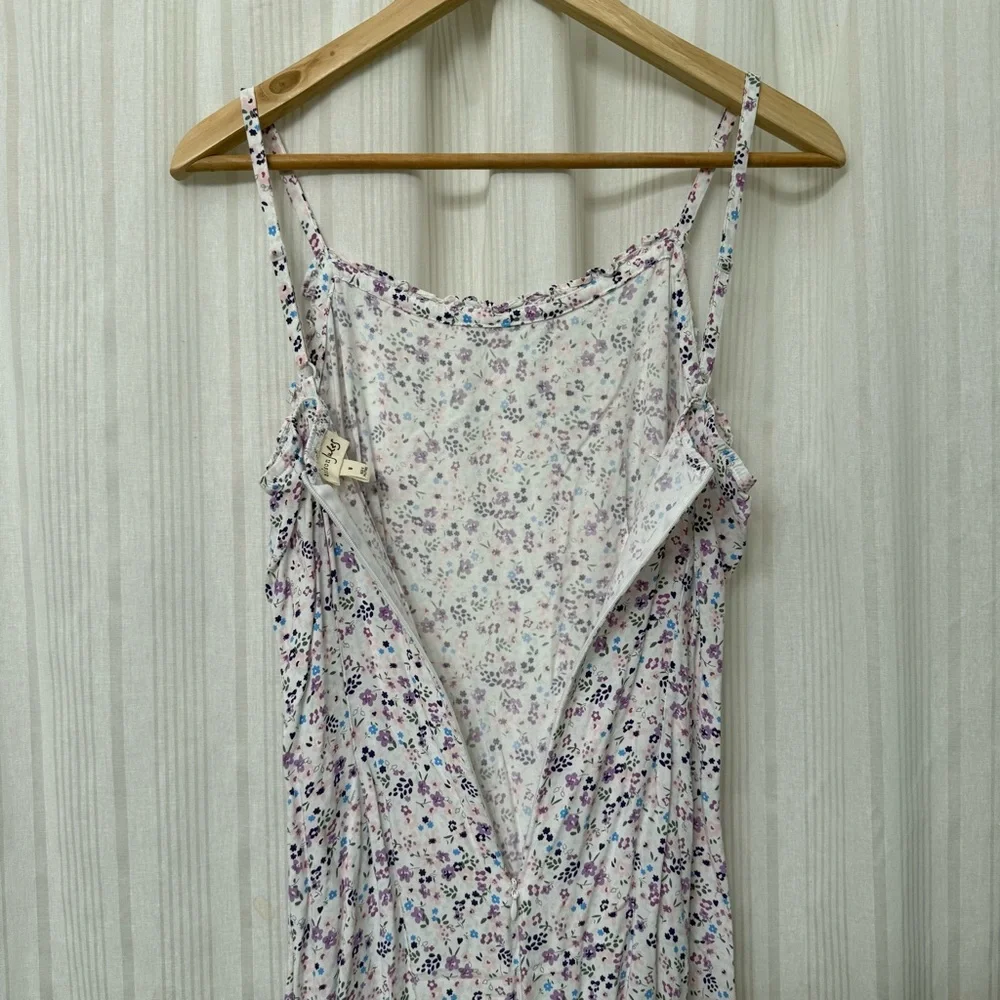 Madison Jules Ditsy Floral Lettuce Trim Summer Maxi Dress - Picture 3 of 8